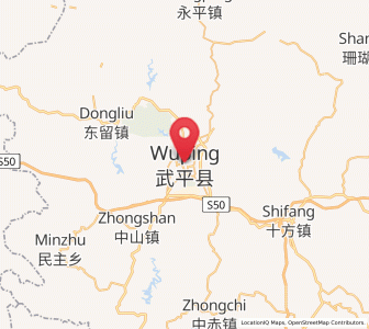 Map of Wuping, Fujian