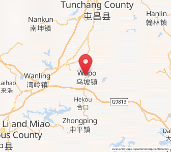 Map of Wupo, Hainan