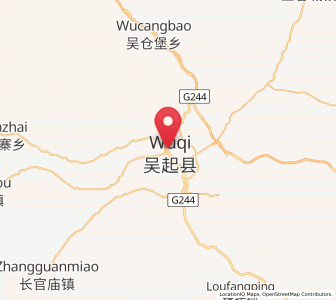 Map of Wuqi, Shaanxi