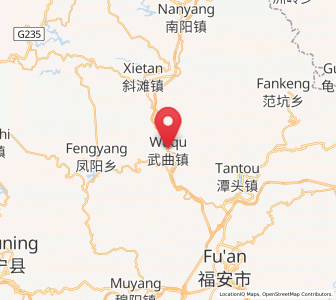Map of Wuqu, Fujian