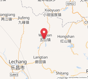 Map of Wushan, Guangdong