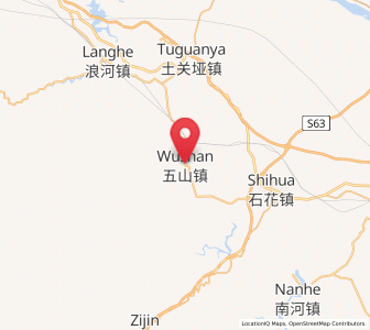 Map of Wushan, Hubei