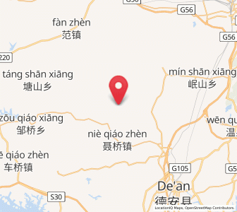 Map of Wushan, Jiangxi