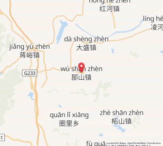 Map of Wushan, Shandong