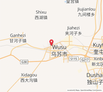 Map of Wusu, Xinjiang