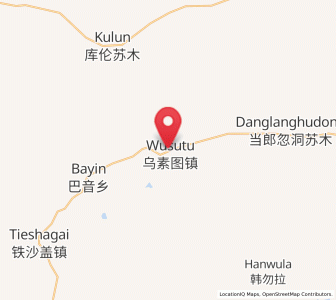 Map of Wusutu, Inner Mongolia