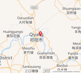 Map of Wuxi, Hunan