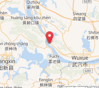 Map of Wuxue Shi, Hubei