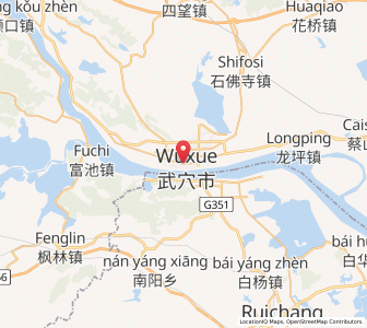 Map of Wuxue, Hubei