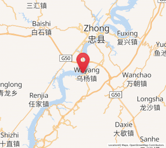 Map of Wuyang, Chongqing