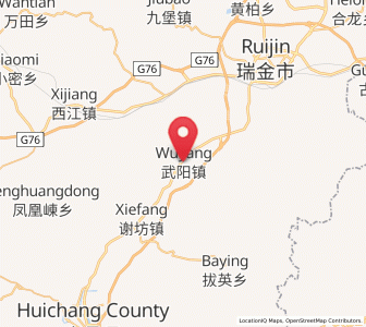 Map of Wuyang, Jiangxi
