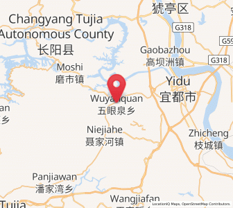 Map of Wuyanquan, Hubei