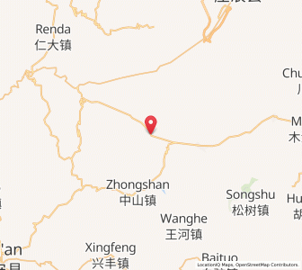 Map of Wuying, Gansu