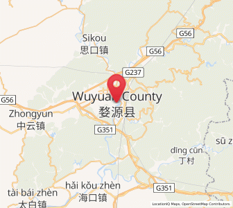 Map of Wuyuan, Jiangxi