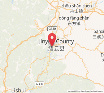 Map of Wuyun, Zhejiang
