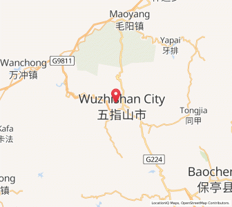 Map of Wuzhishan, Hainan
