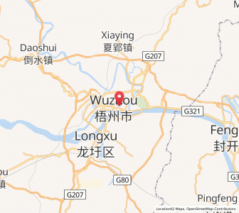 Map of Wuzhou, Guangxi