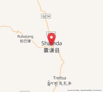 Map of Xangda, Qinghai
