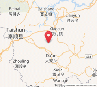 Map of Xiahong, Zhejiang