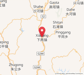 Map of Xialiang, Sichuan