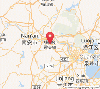 Map of Xiamei, Fujian