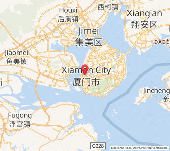 Map of Xiamen, Fujian