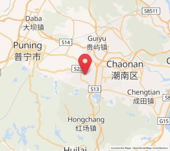 Map of Xiancheng, Guangdong