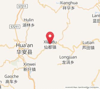 Map of Xiandu, Fujian