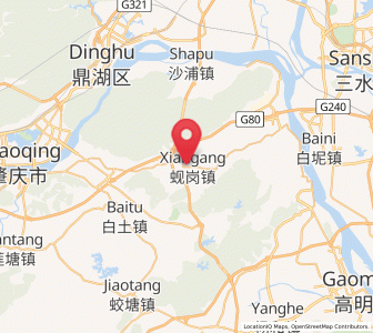 Map of Xiangang, Guangdong