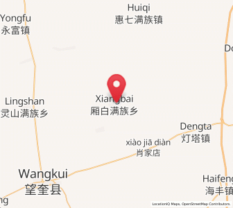 Map of Xiangbai, Heilongjiang