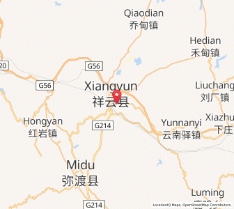 Map of Xiangcheng, Yunnan