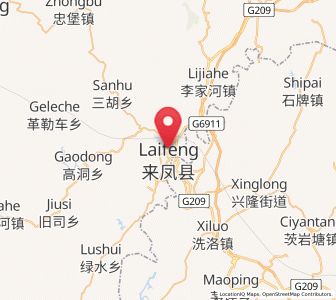 Map of Xiangfeng, Hubei