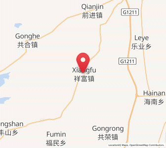Map of Xiangfu, Heilongjiang