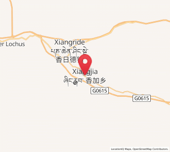 Map of Xiangjia, Qinghai