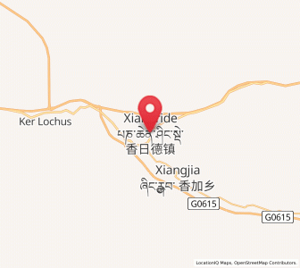 Map of Xiangride, Qinghai