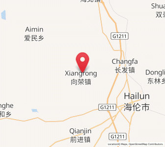 Map of Xiangrong, Heilongjiang
