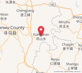 Map of Xiangshan, Jiangxi