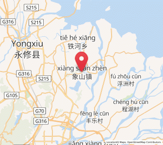 Map of Xiangshan, Jiangxi
