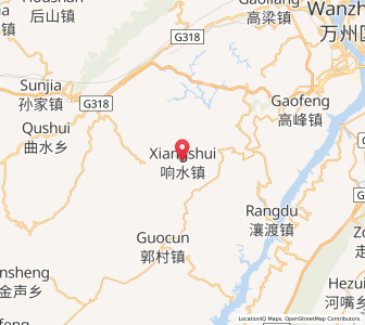 Map of Xiangshui, Chongqing
