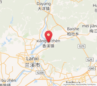 Map of Xiangxi, Zhejiang
