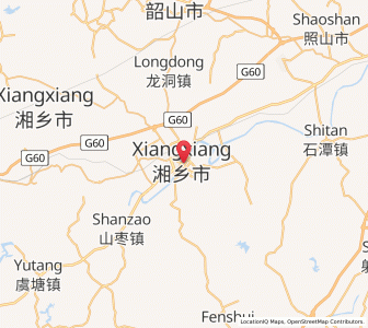Map of Xiangxiang, Hunan
