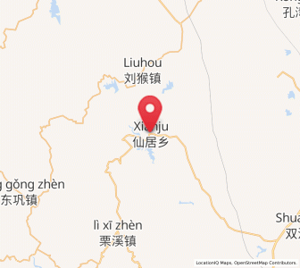 Map of Xianju, Hubei