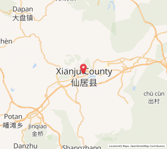 Map of Xianju, Zhejiang