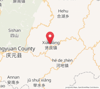 Map of Xianliang, Zhejiang