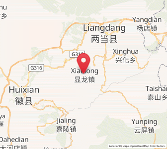 Map of Xianlong, Gansu