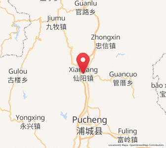 Map of Xianyang, Fujian