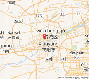 Map of Xianyang, Shaanxi