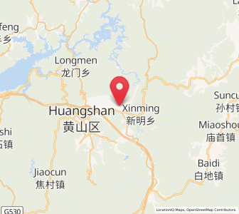 Map of Xianyuan, Anhui