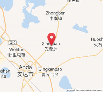 Map of Xianyuan, Heilongjiang