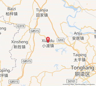 Map of Xiaodu, Chongqing